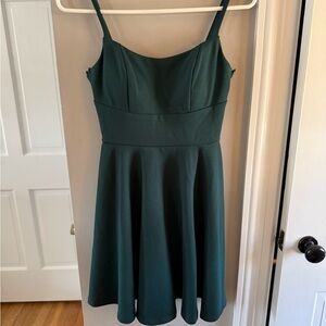 City Studio Dark Green Mini Dress